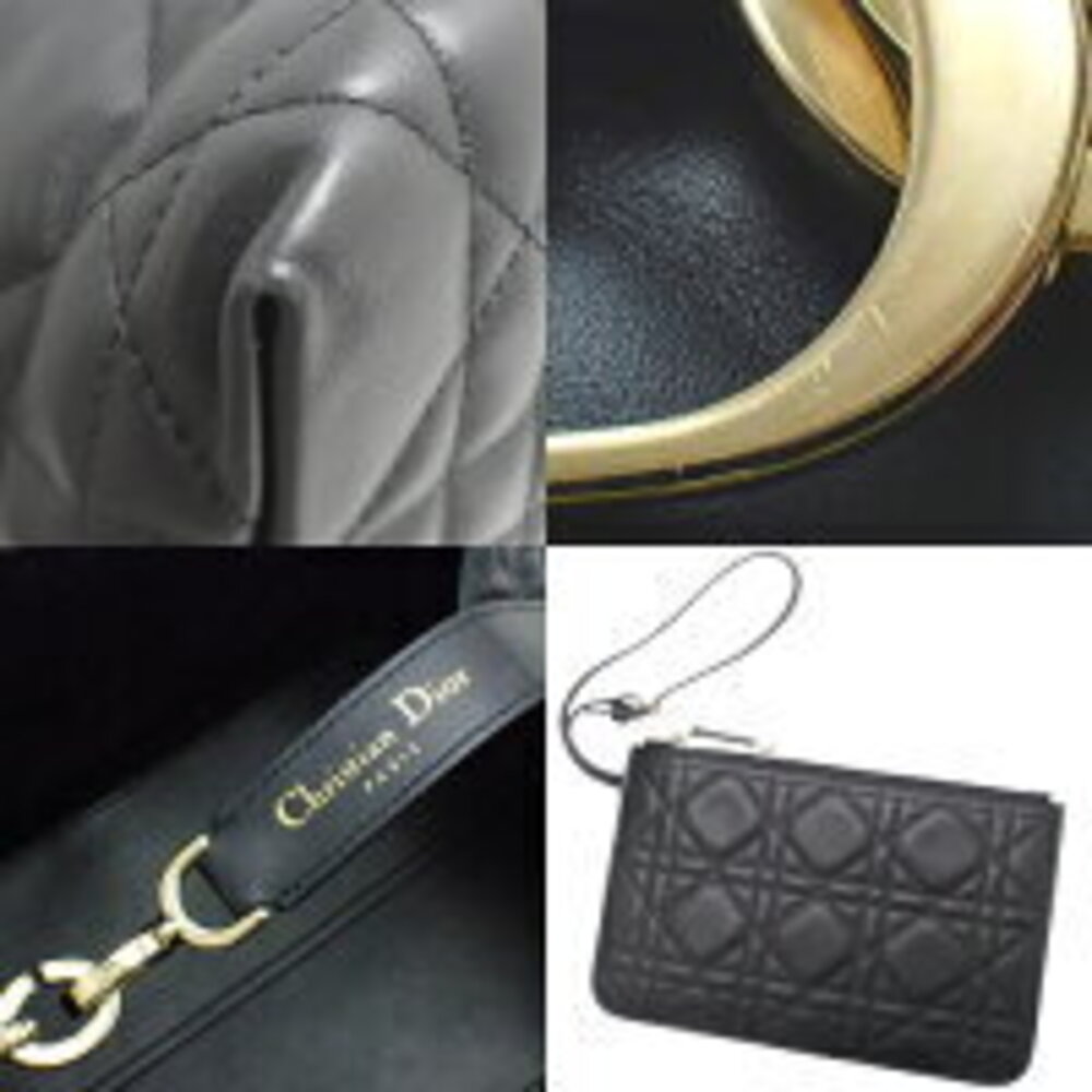 Dior Cannage Toujours Christian Tote Black Calfskin Bag Handbag - Picture 7 of 7